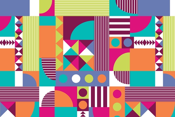 Playroom aqua orange magenta