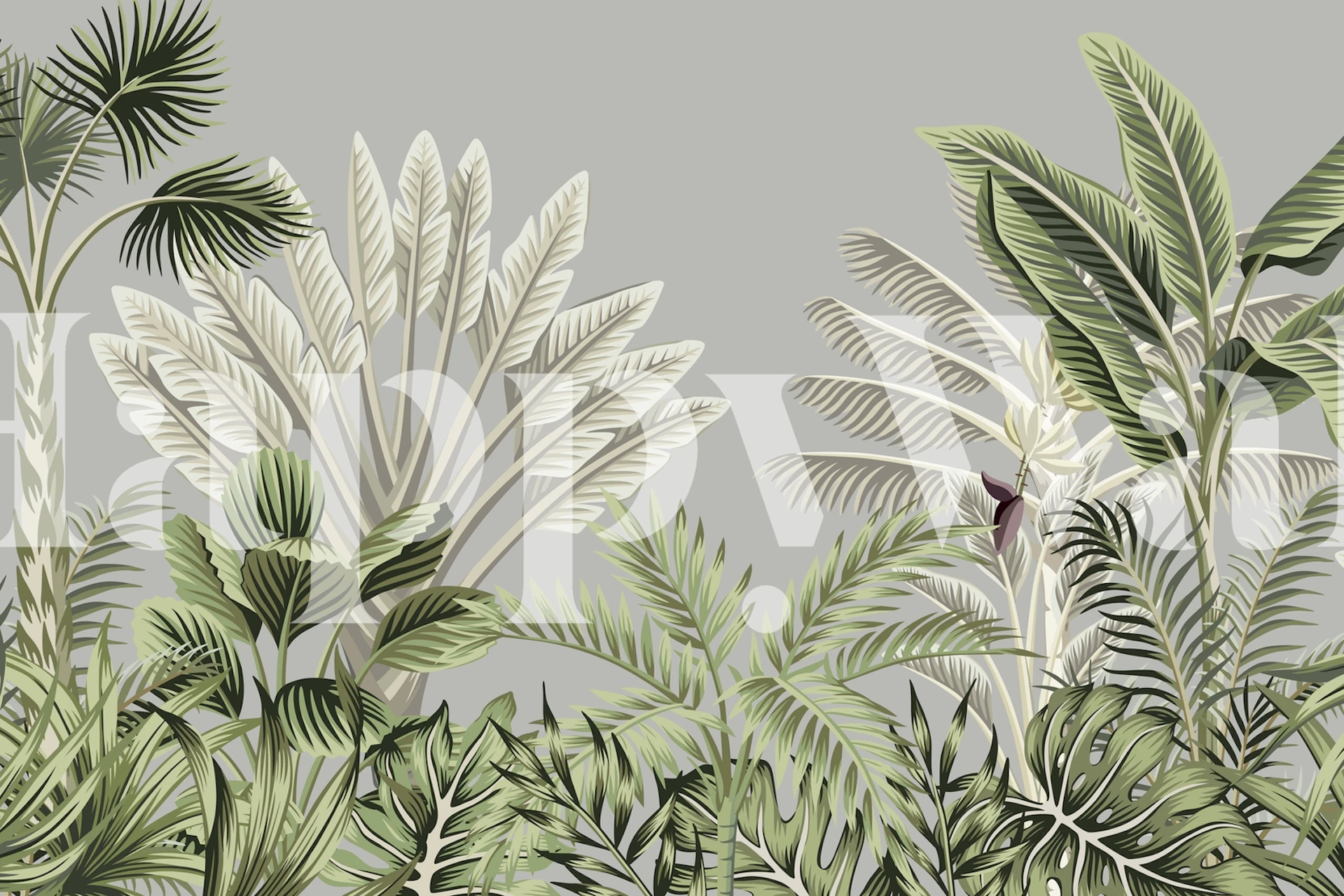 Tropical Tree wallpaper in a room setting
