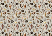 Nautilus greige yellow copper tapety