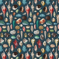 Nautilus multicolor slate blue tapete