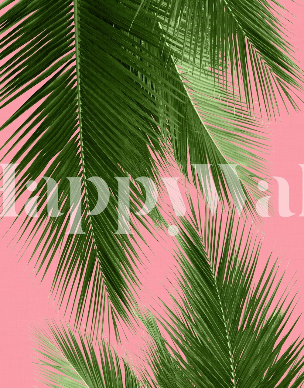 Palm Leaves Vibes 1 tapetti huoneessa