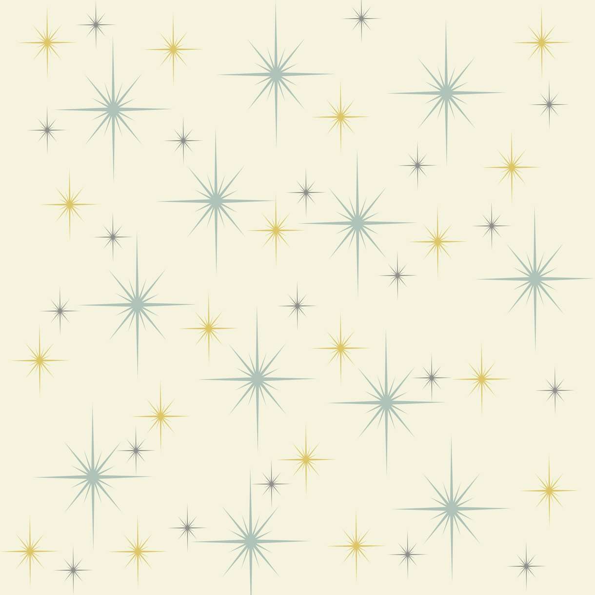 Buy Mid Century Modern Stars Teal wallpaper Happywall