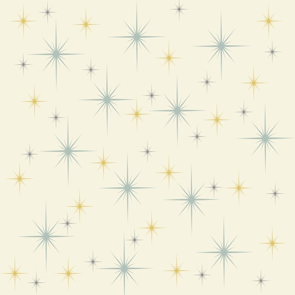 Mid Century Modern Stars Teal