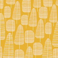 Mid Century Forest Yellow wallpaper