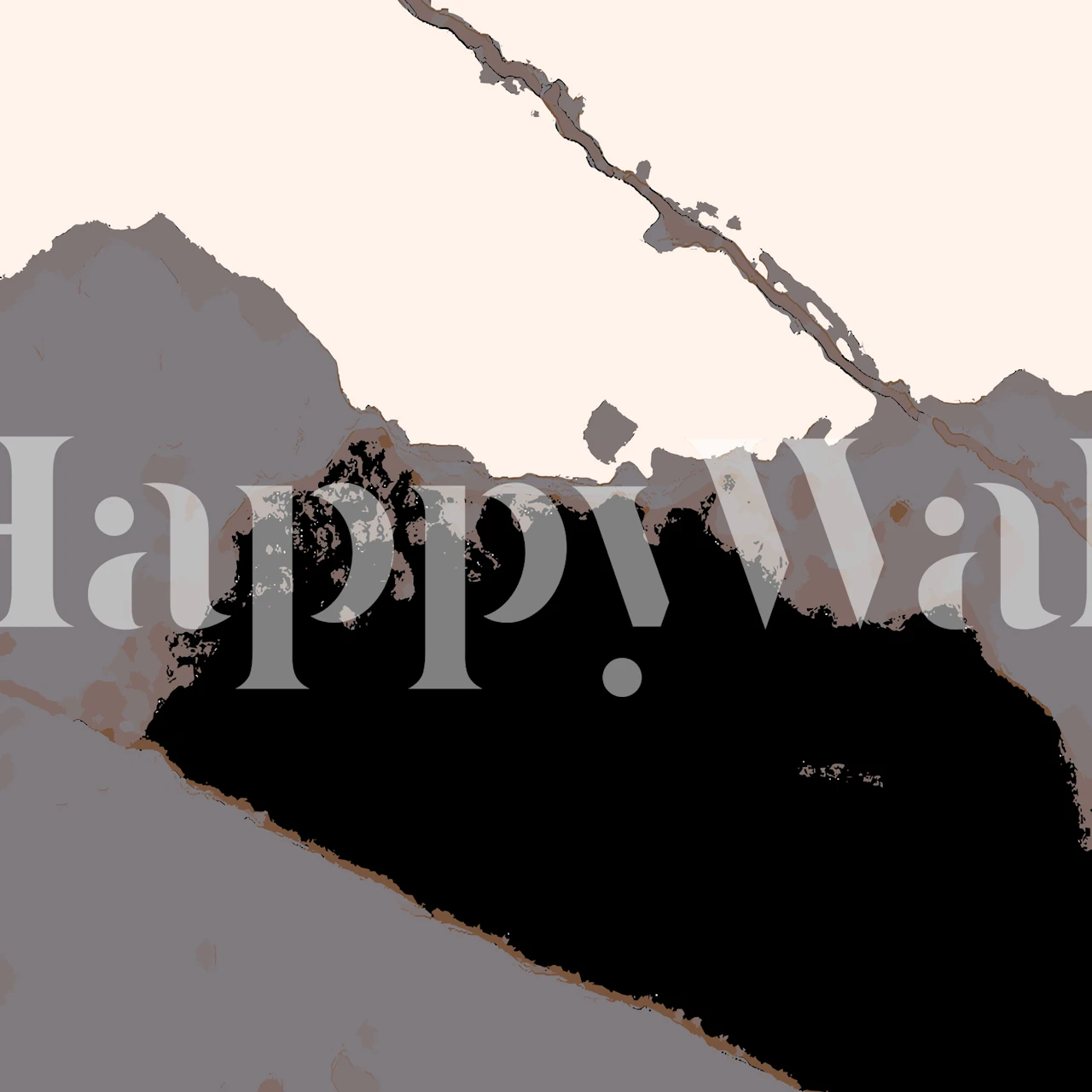 Organic Nr 16 Shape Abstract wallpaper in a room