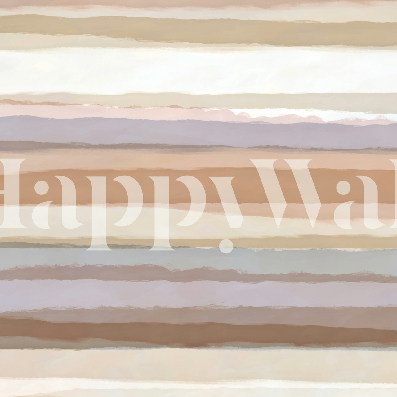 Warm neutral stripes in soft tones wallpaper