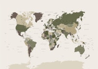 World Map Camouflage carta da parati