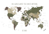 Be Kind World Map ταπετσαρία