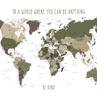 Be Kind World Map papiers peint
