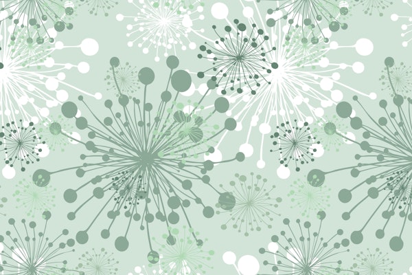 Dandelions mint sage green