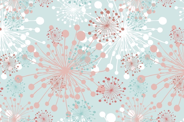 Dandelions mint blue blush