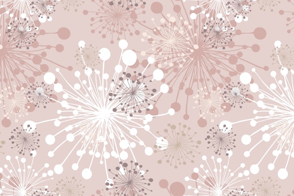 Dandelions mauve blush pink