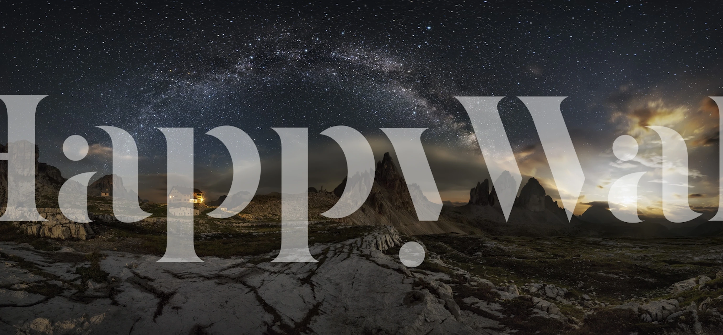 Papel tapiz Galaxy Dolomites en una habitación