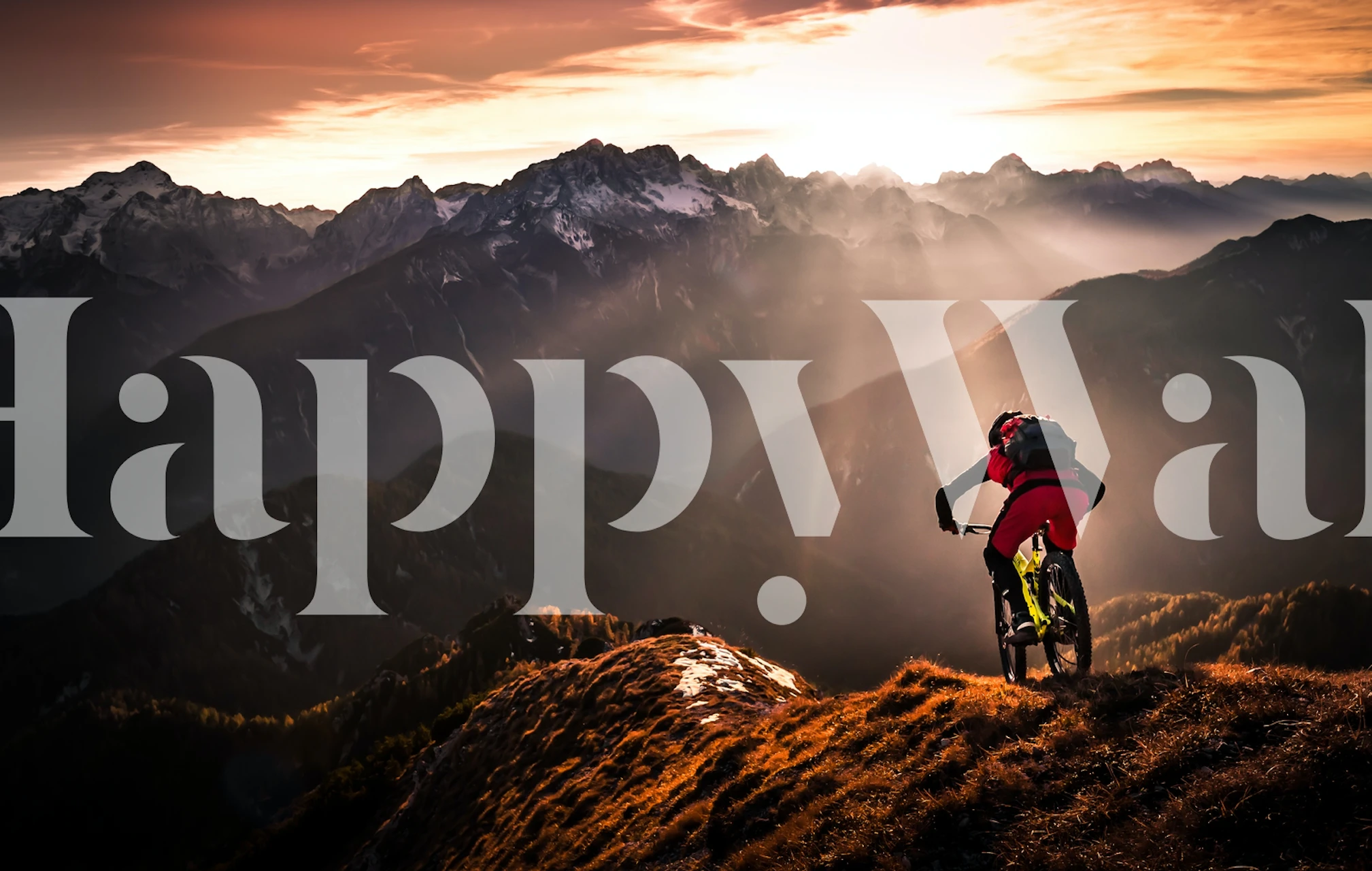 Papel pintado de ciclista para una habitación aventurera