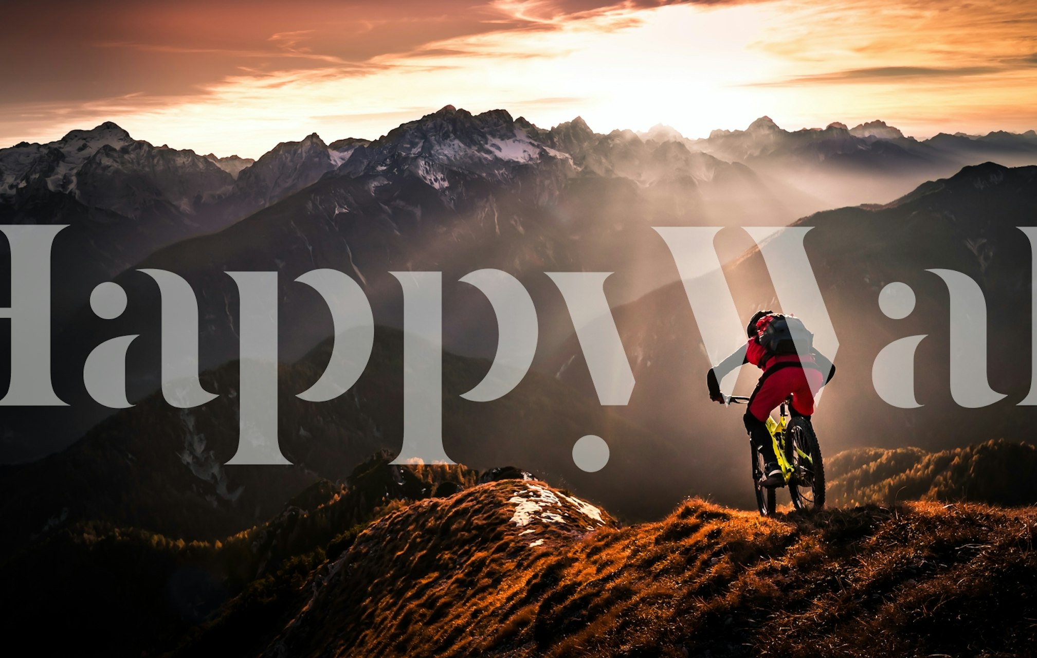 Cyclist wallpaper for an adventurous room