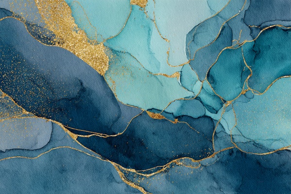 Blue Mermaid Ocean Marble