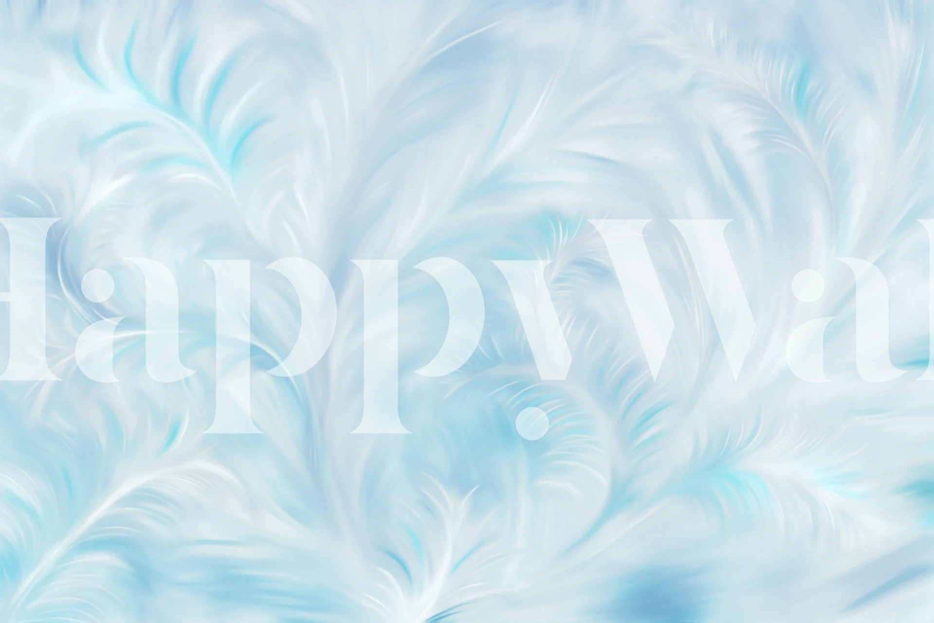 Winter art wallpaper design in a room