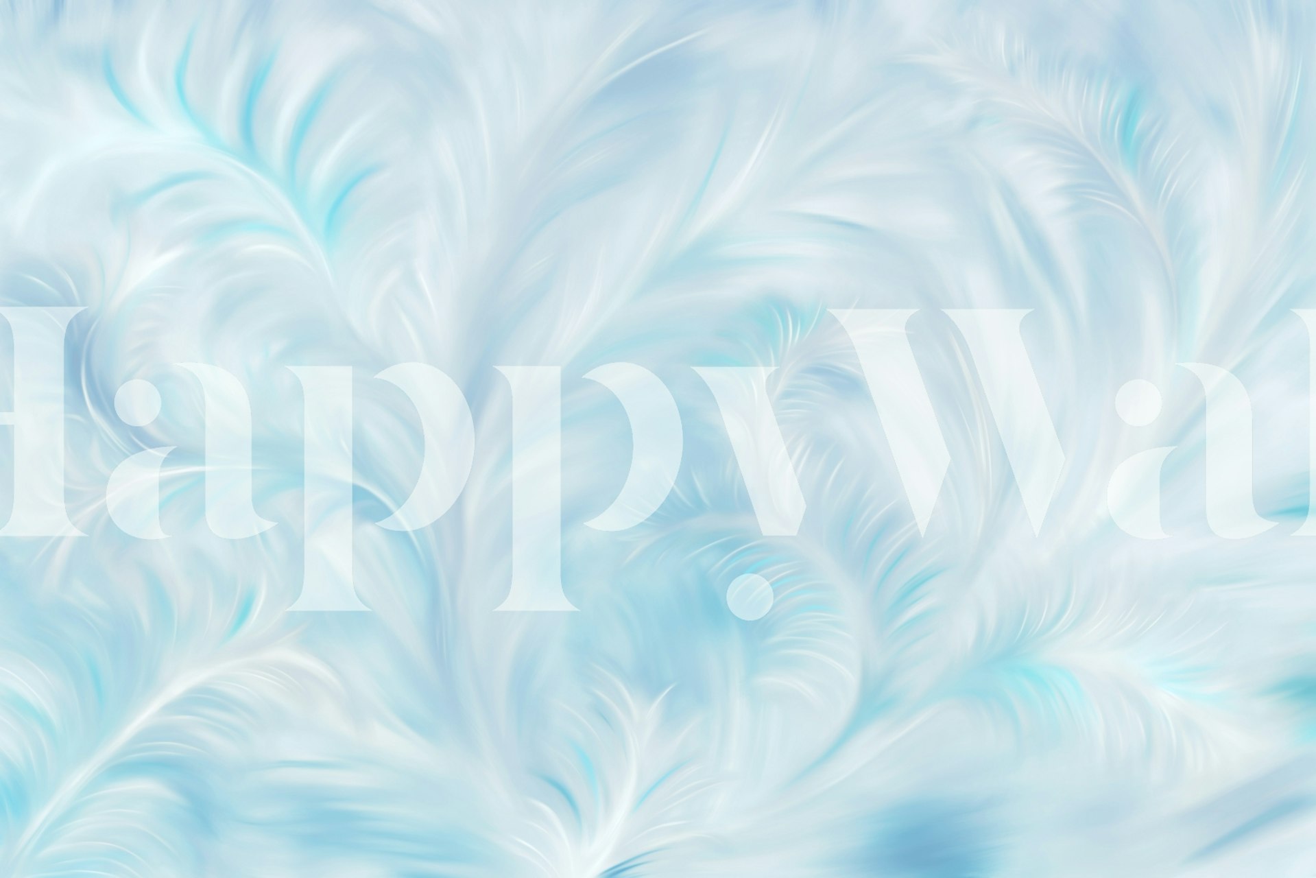 Winter art wallpaper design in a room