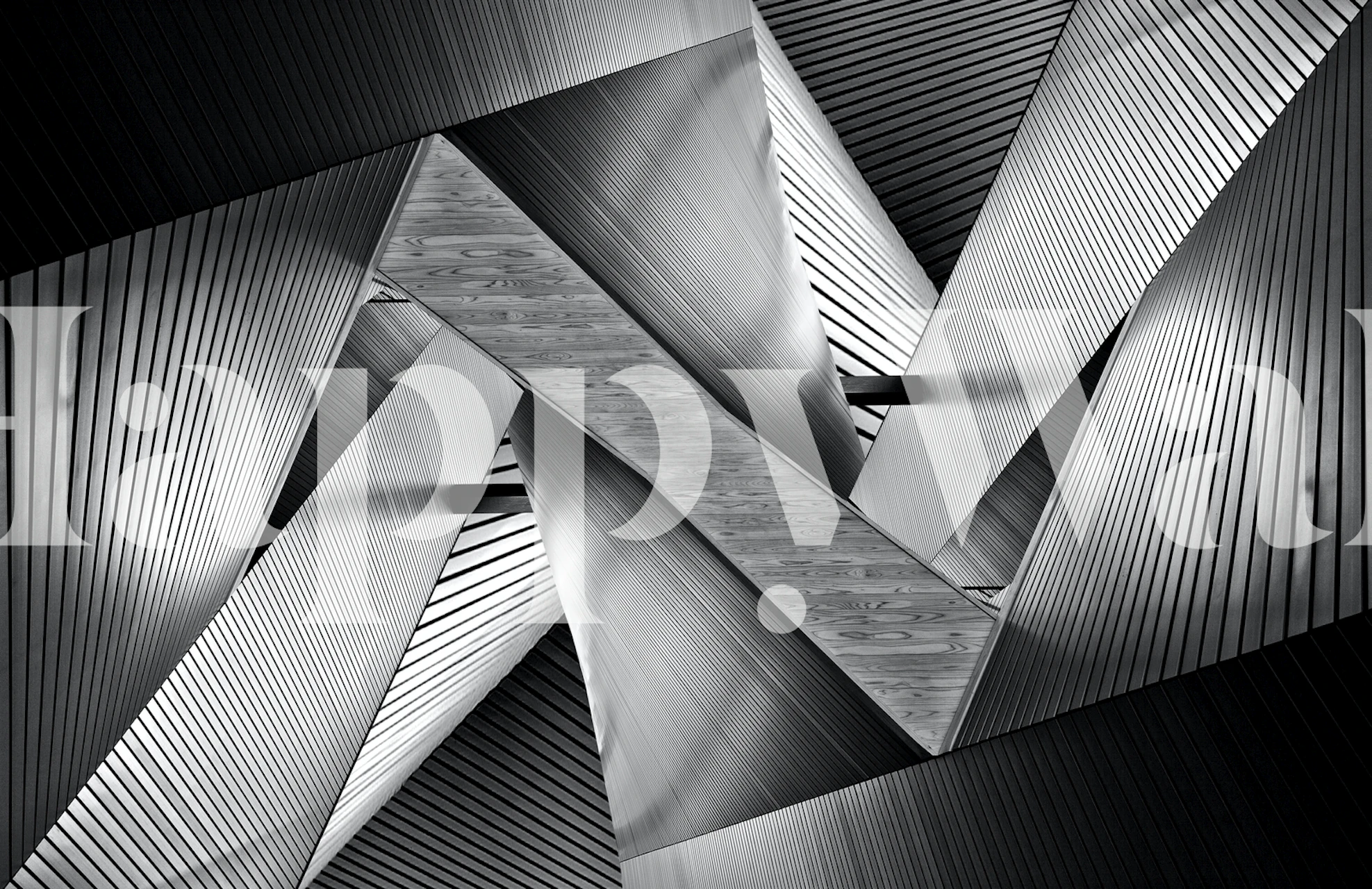 Papel tapiz Metal Origami en una habitación moderna