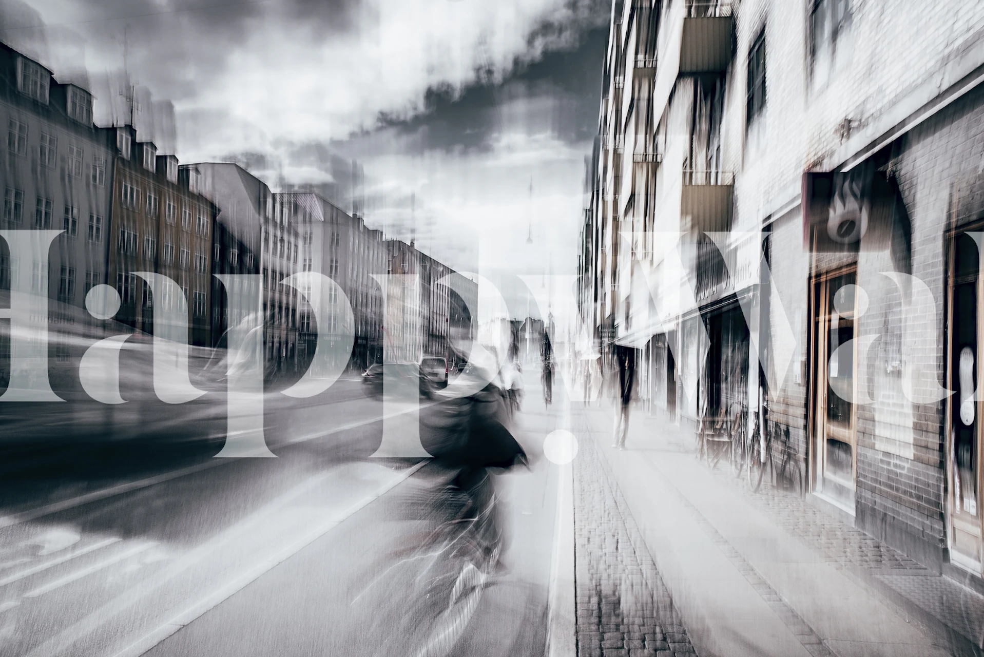 Behang dat het leven in Copenhagen afschildert