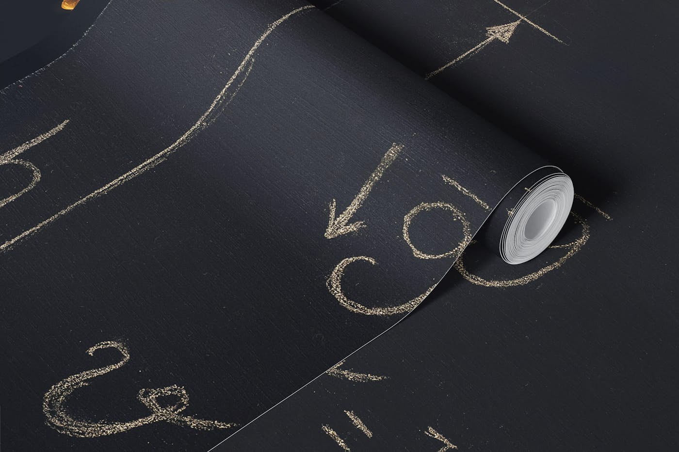 A study with free fall wallpaper roll