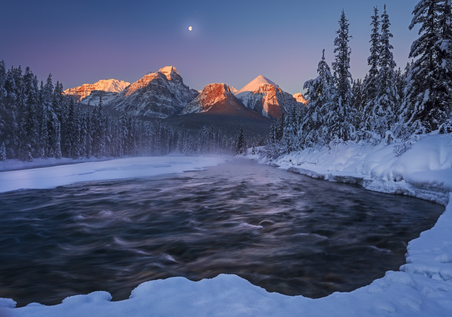 Winter Canadian Rockies Wallpaper | Happywall