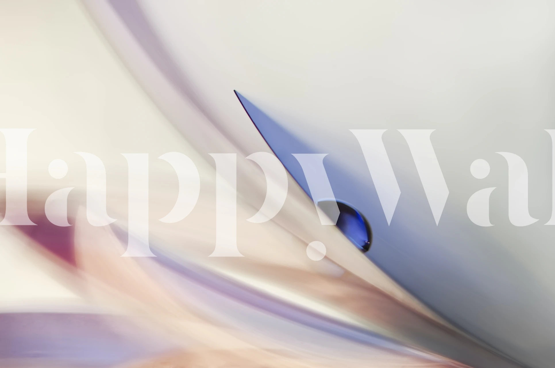 The blue drop wallpaper displayed in a room