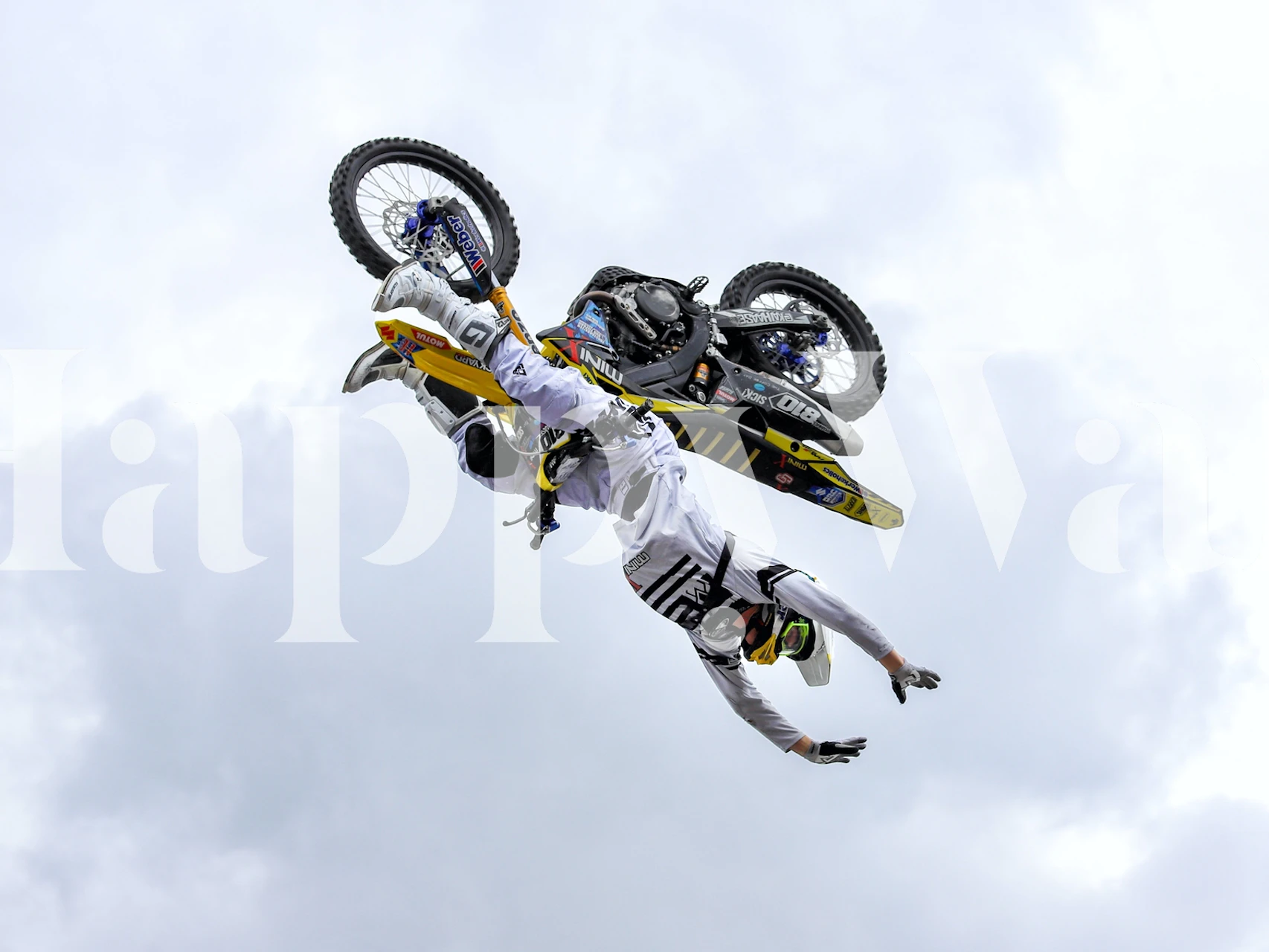 papel pintado Freestyle Motocross en una habitación