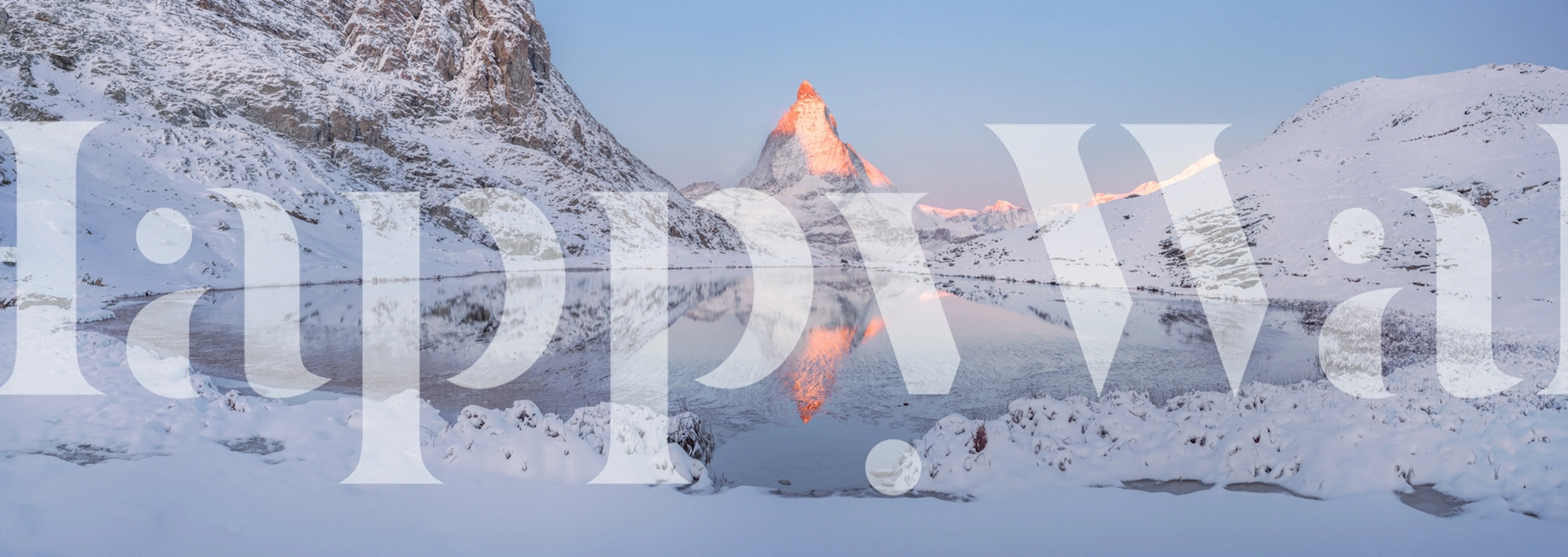 Riffelsee mountain lake wall mural with sunrise reflection