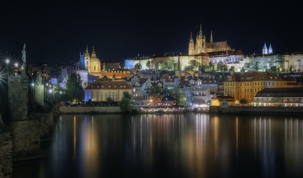 Prague at night