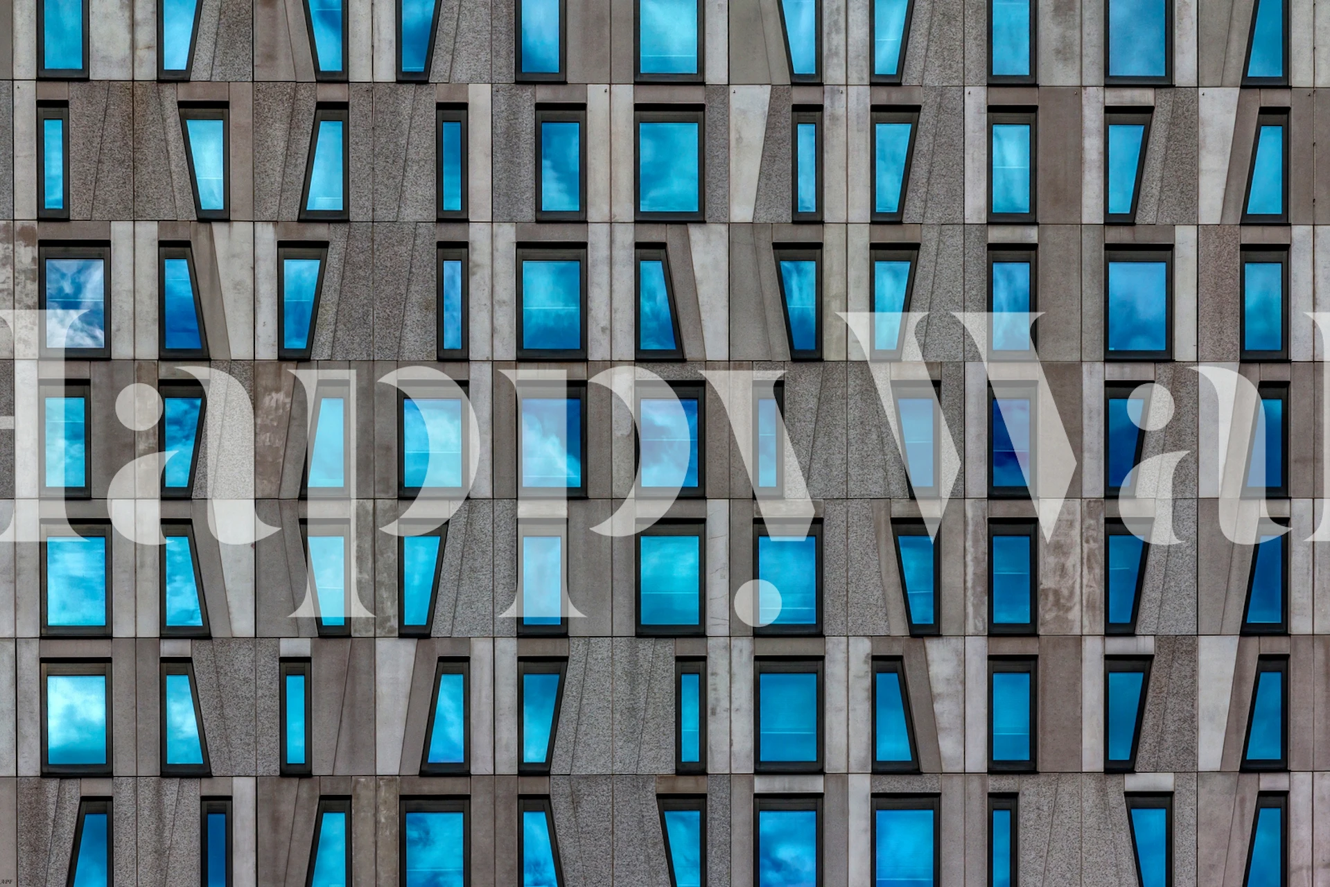 Abstract windows pattern wall mural from Rotterdam