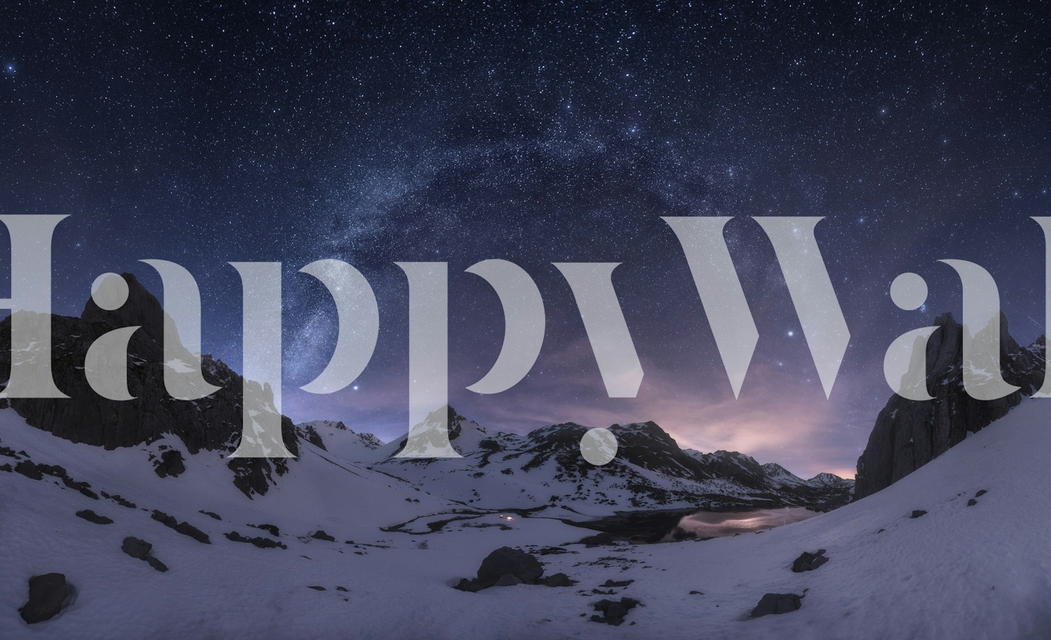 Winterlandschap met sterren