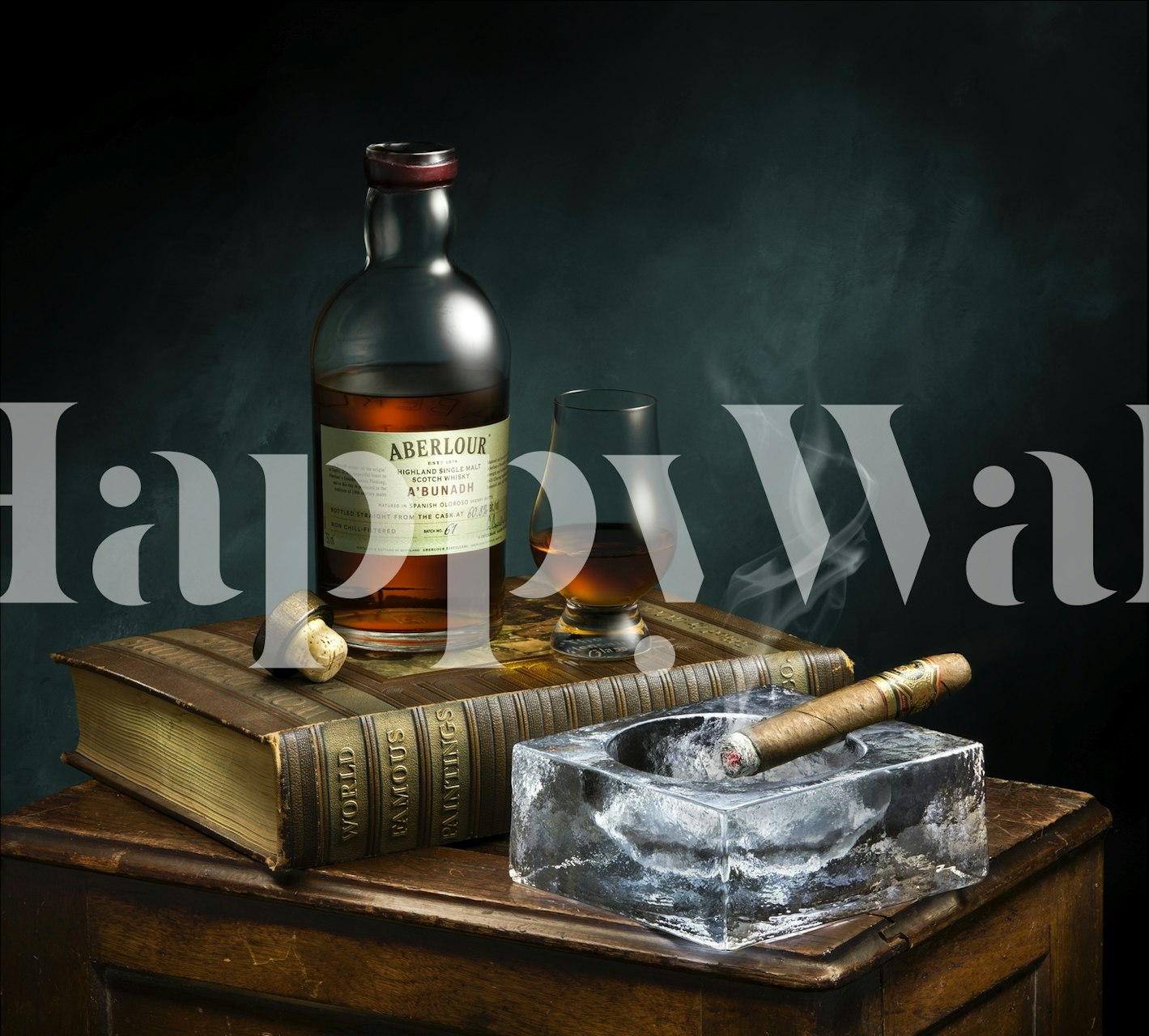 Tapeta Evening Pleasures vystavená v místnosti