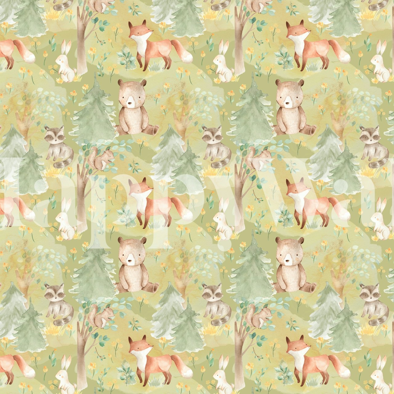 Cute Forest Wallpaper - Adorable and High-Quality Wall Art | Happywall