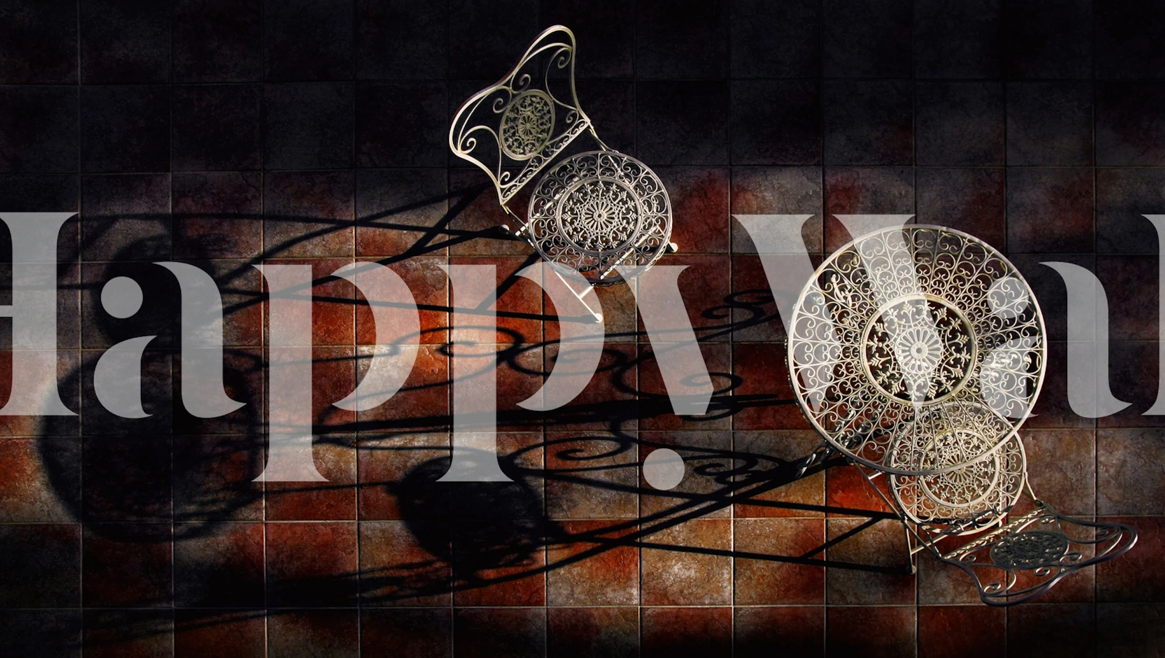 Vintage patterned intricate design in black and white wallpaper