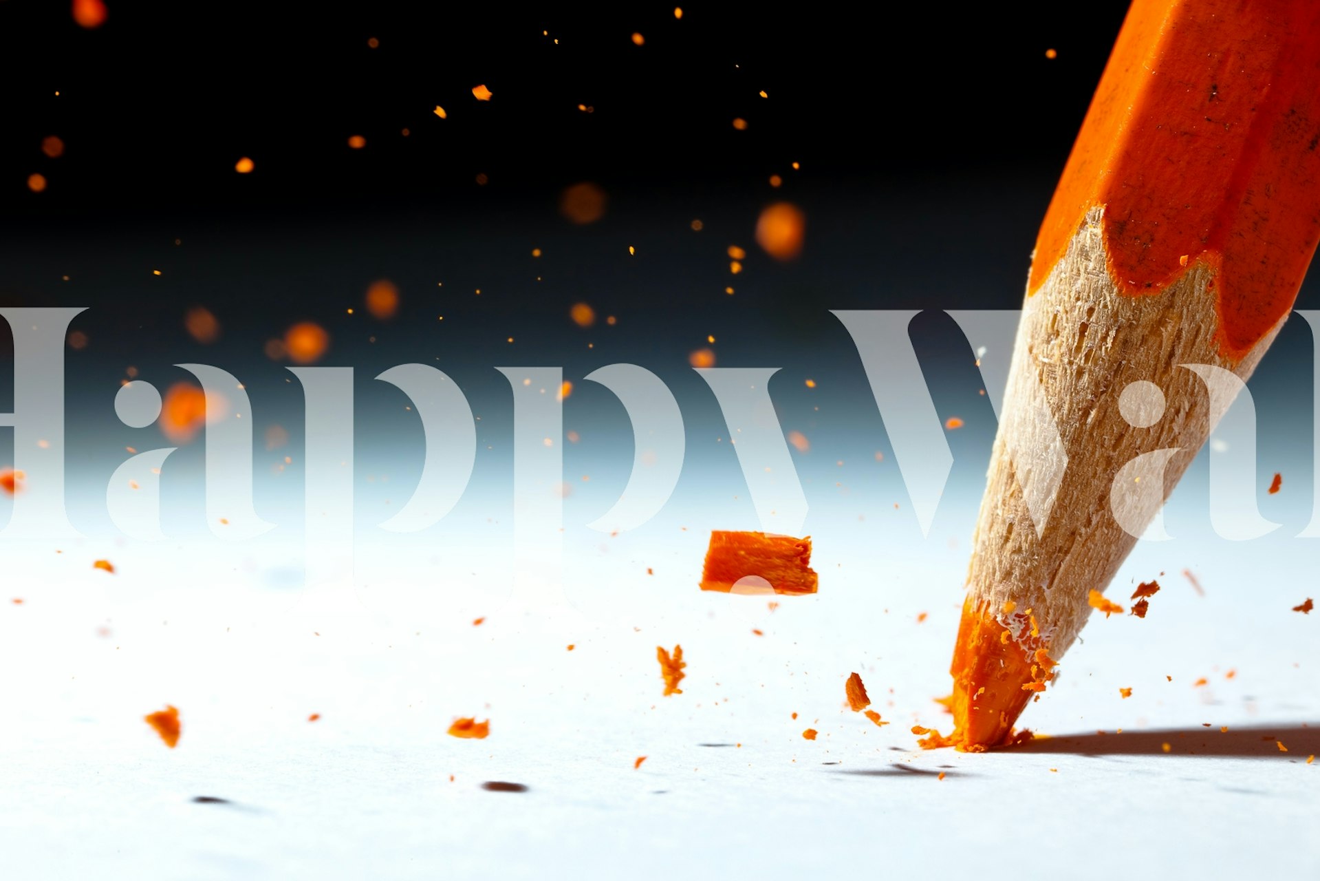 Abstract brush strokes in vibrant orange and yellow wallpaper