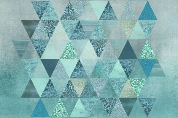 Turquoise Sparkling Triangles