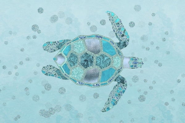 Glamour Aqua Turquoise Turtle