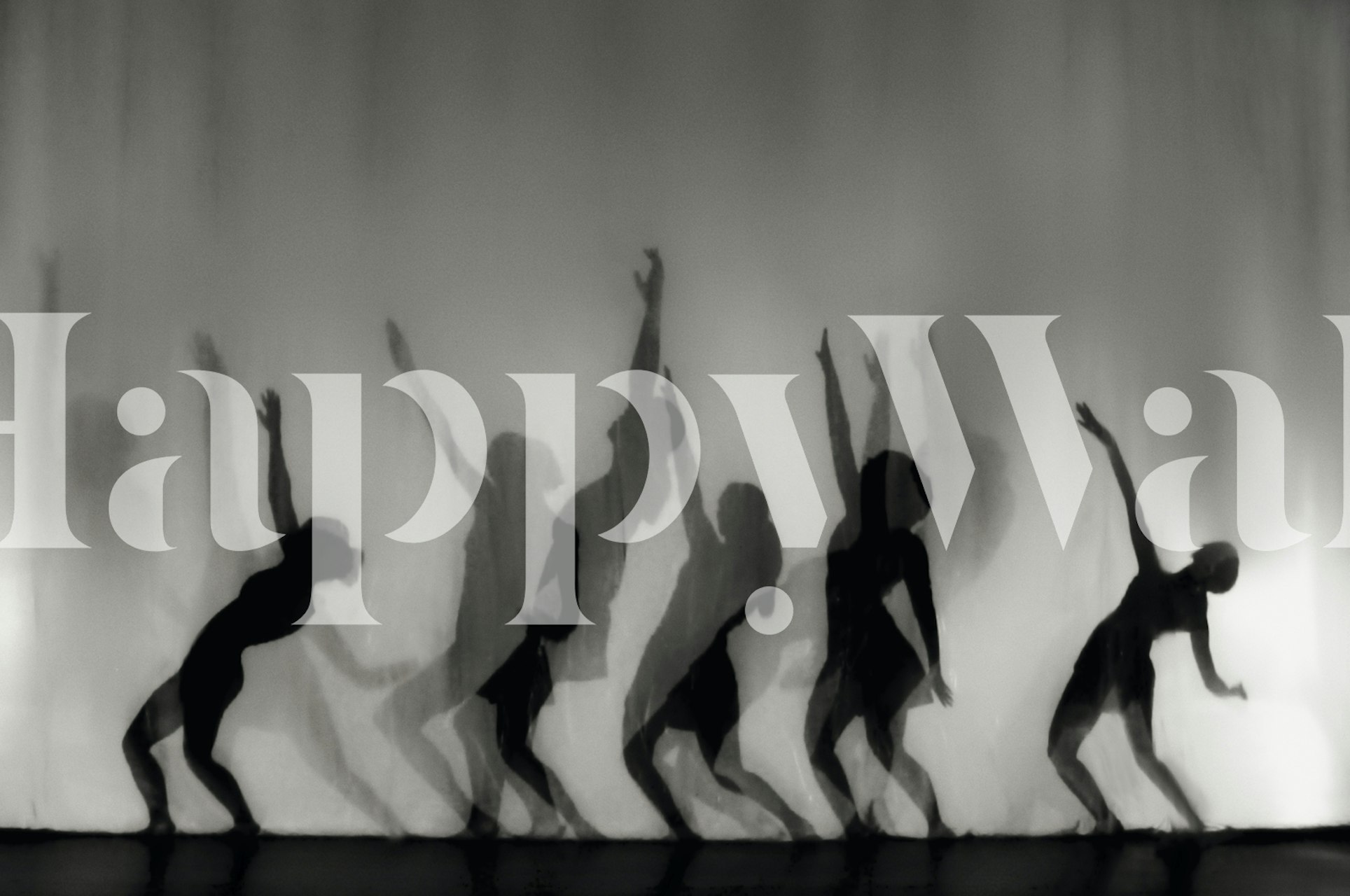 Danse tapetdesign med skyggefigurer