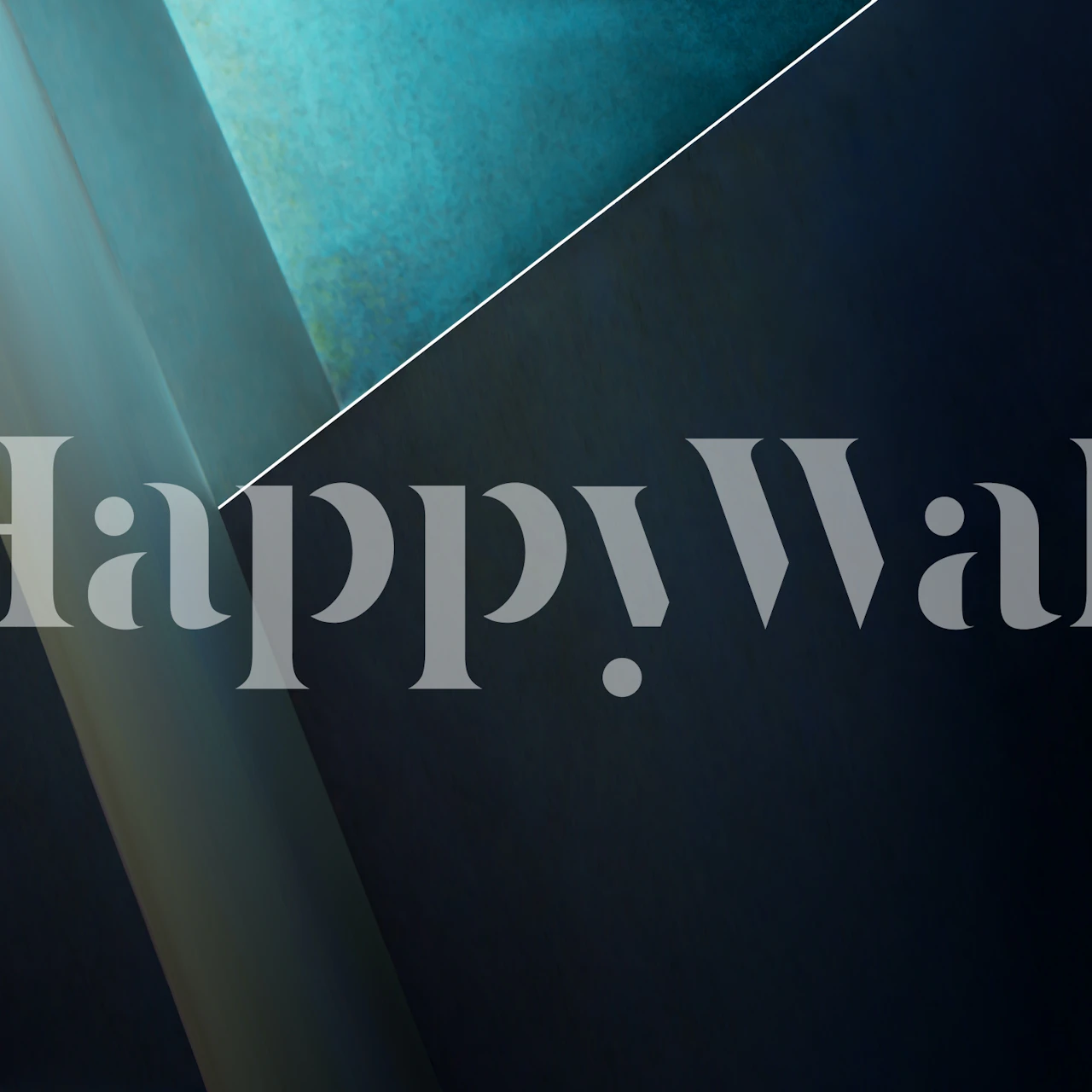 Abstract geometric shapes in dark blue and teal wallpaper