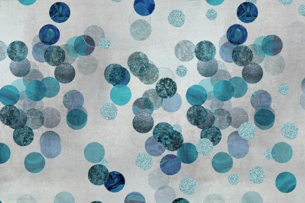 Shiny Glamour Dots Blue Aqua