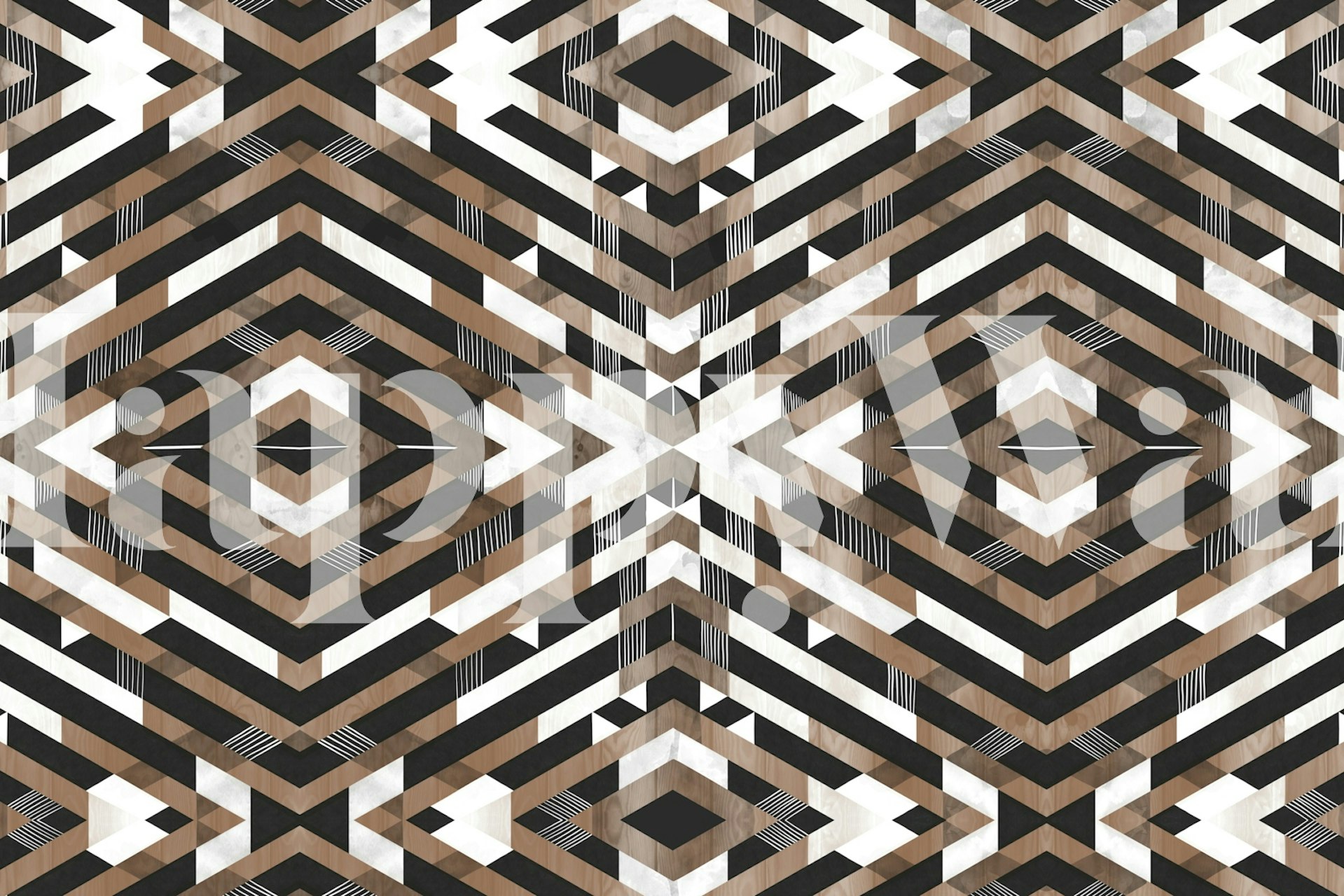 Linear southwestern boho 2 wallpaper in a room