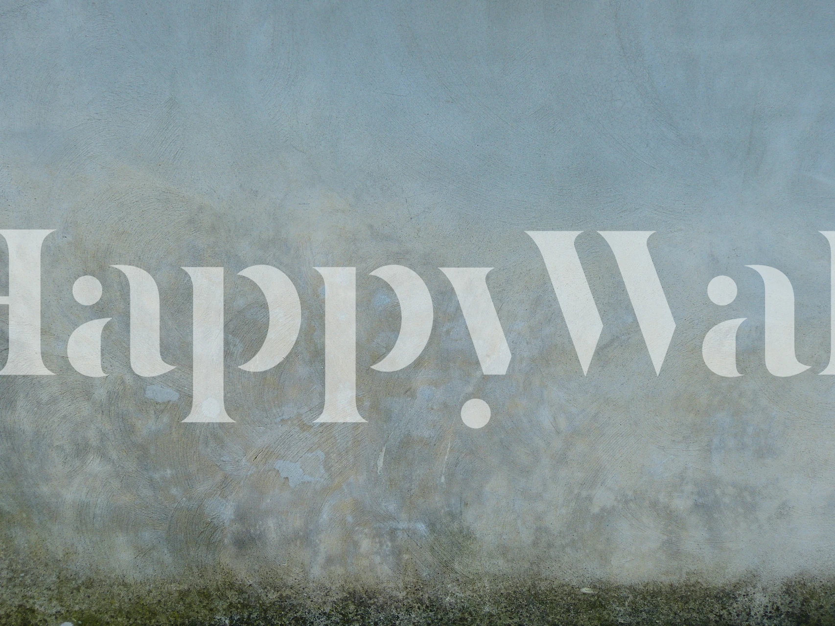 Bluish wall design in a room setting