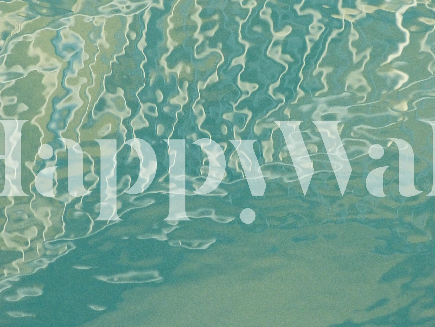 Water Waves Abstract behang in een kamer