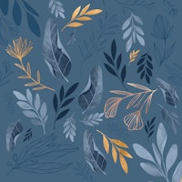 Leaf Line Blue wallpaper