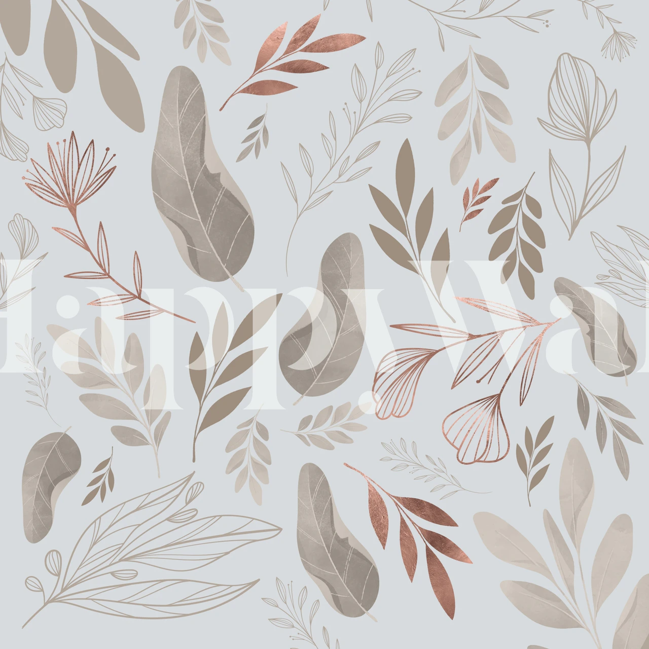 Leaf Line Sand wallpaper in a room