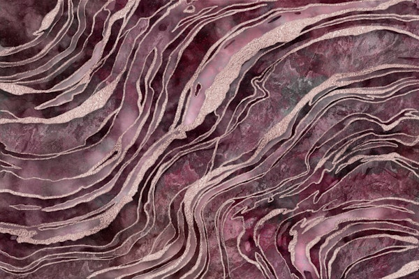 Rose Gold Burgundy Marble