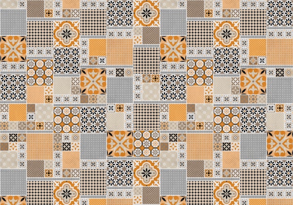 Alhambra Tiles Orange Beige