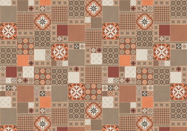 Alhambra Tiles Orange Rust