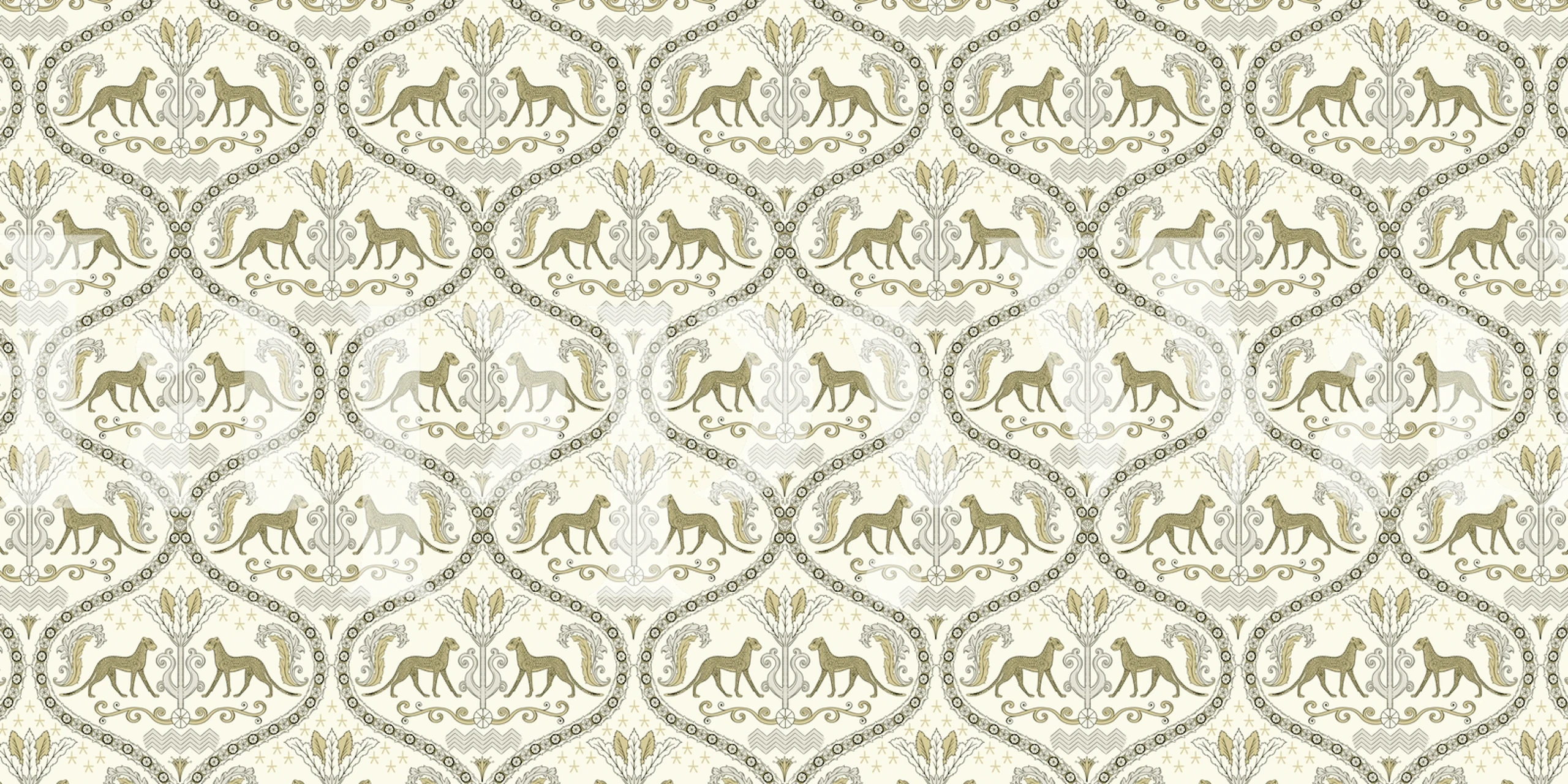 Jaguars tapet i et stilfuldt rum